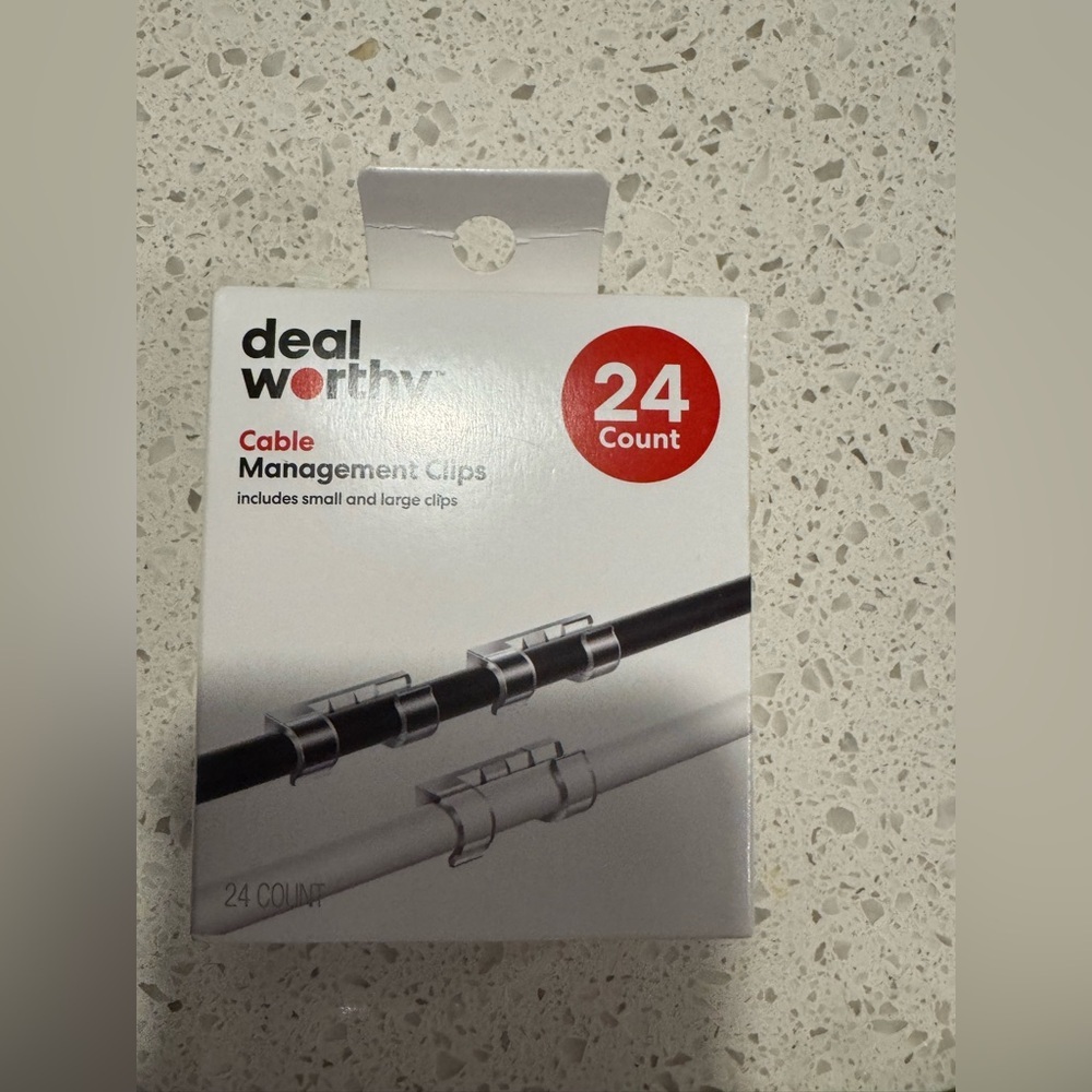 Deal Worthy Cable Management Clips - Small/Large Sizes - 24 Count NIB - Picture 4 of 6
